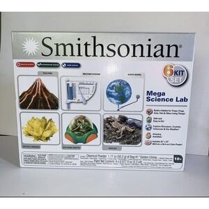 Smithsonian Mega Science Lab 6 Kit Set STEM Volcano Weather Age 10+ Dino Dig NEW